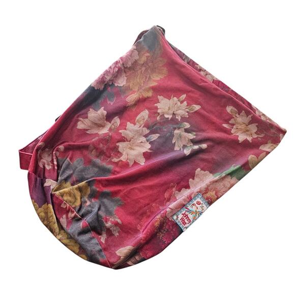 Johnny Was Fleece Fuzzy Drawstring Sling Bag Only No Blanket Boho Festival - Picture 1 of 5